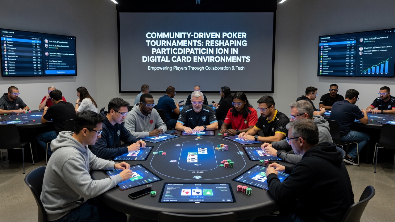 Group of online poker enthusiasts coordinating a community tournament through shared digital platforms