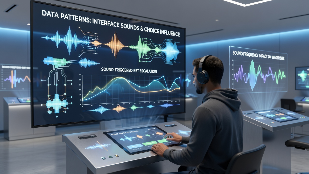 Heatmap visualization of user interactions with betting interfaces highlighting sound-triggered choice clusters